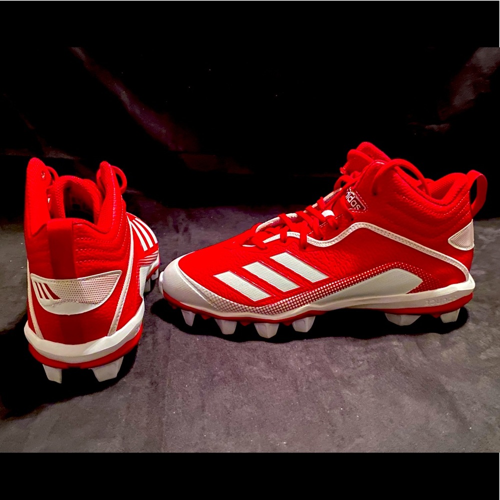 Adidas Icon VI MD Shoes Team Power Red 11 Mens baseball high tops